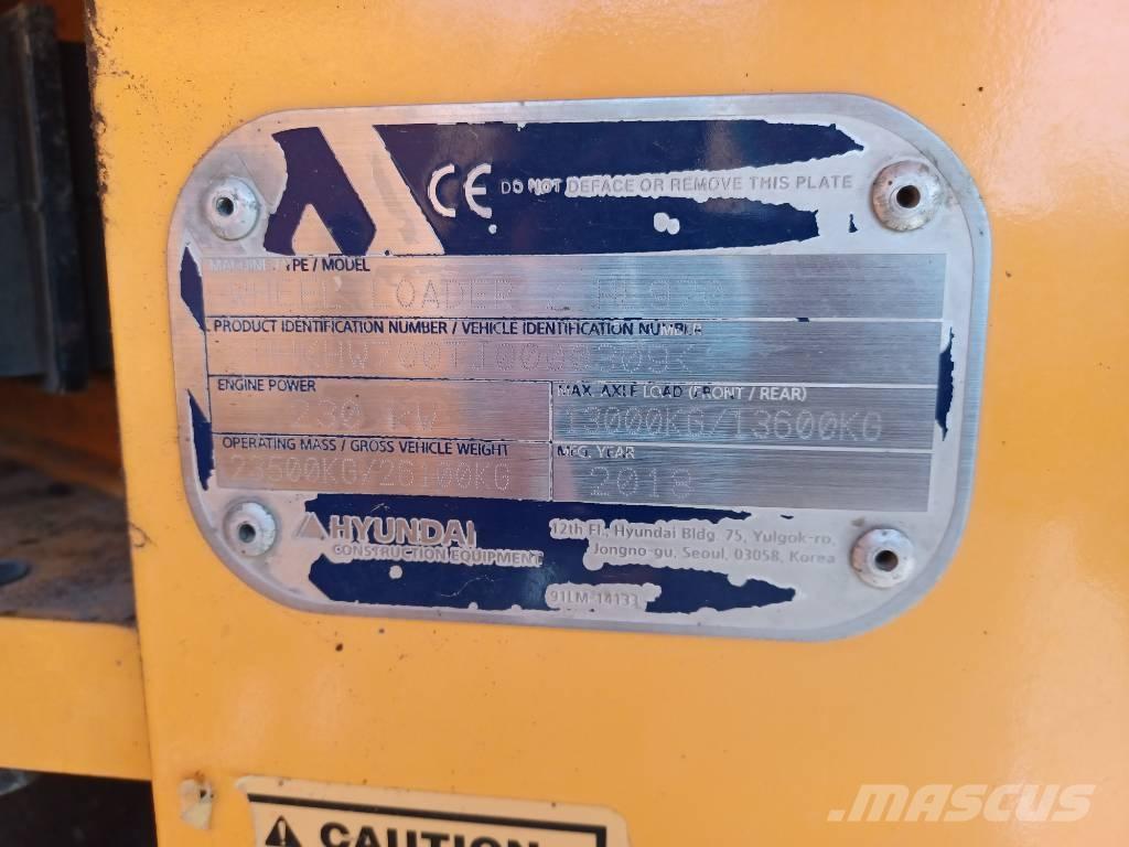 Hyundai HL 970 Chargeuse sur pneus
