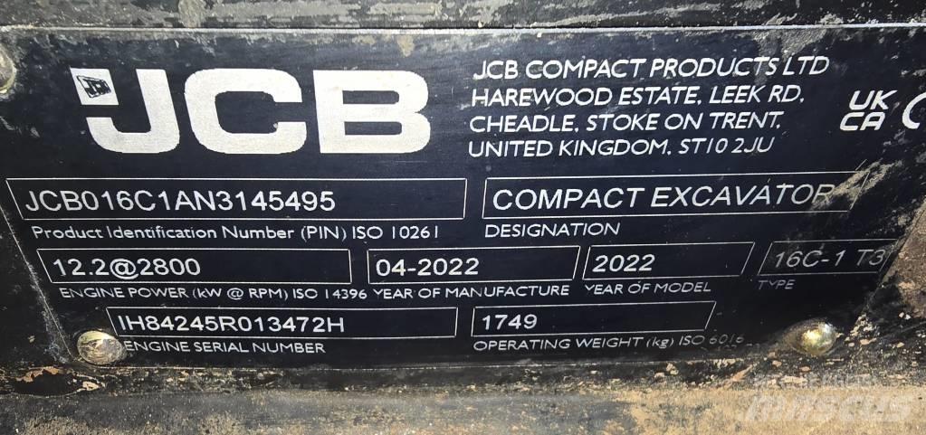JCB 16C-1 Mini pelle < 7t