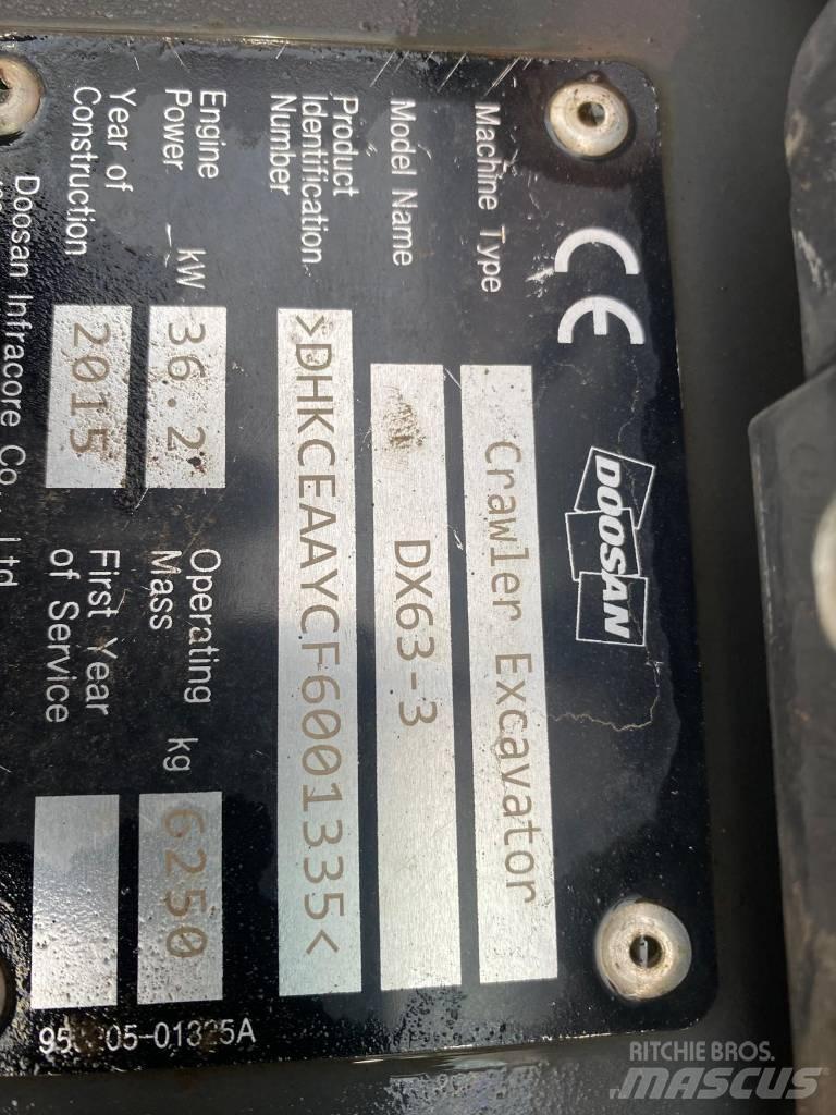 Doosan DX 63-3 Mini pelle < 7t