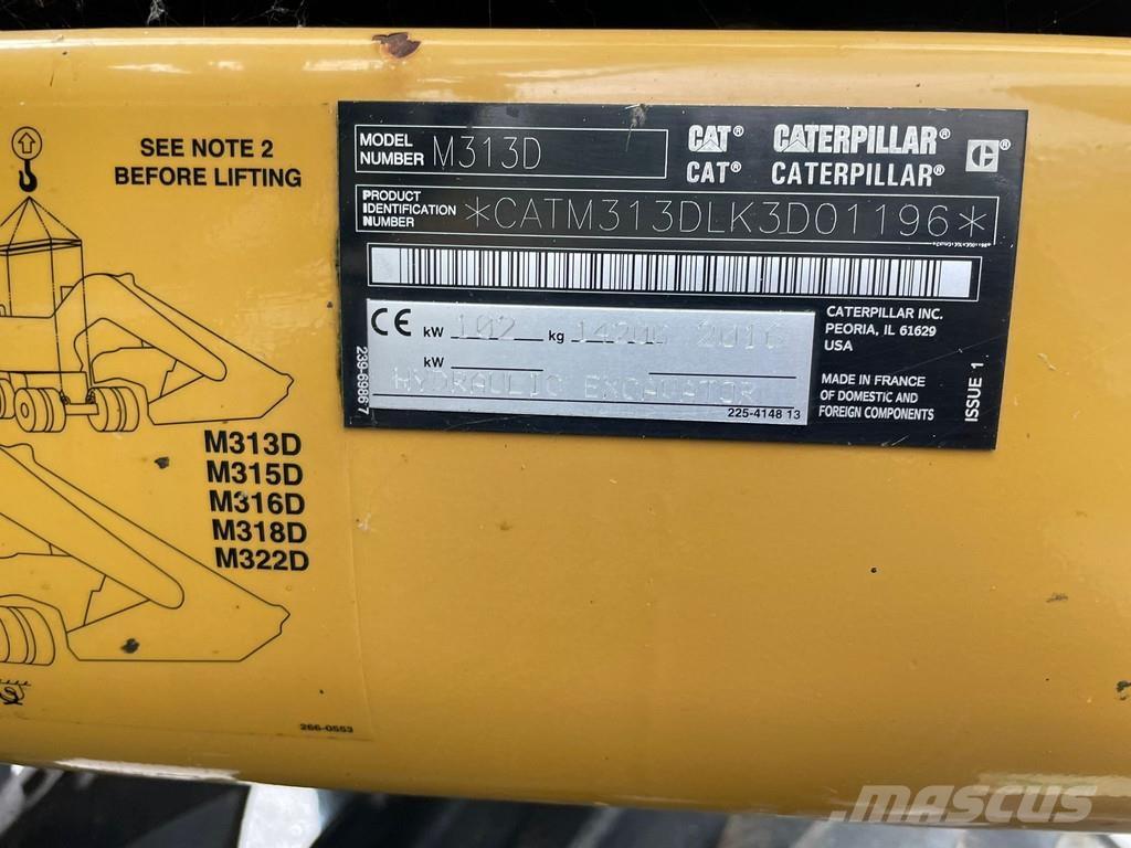 CAT M313D - CE Pelle sur pneus