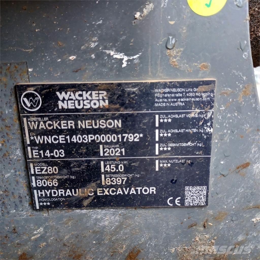 Wacker Neuson EZ80 Pelle sur chenilles