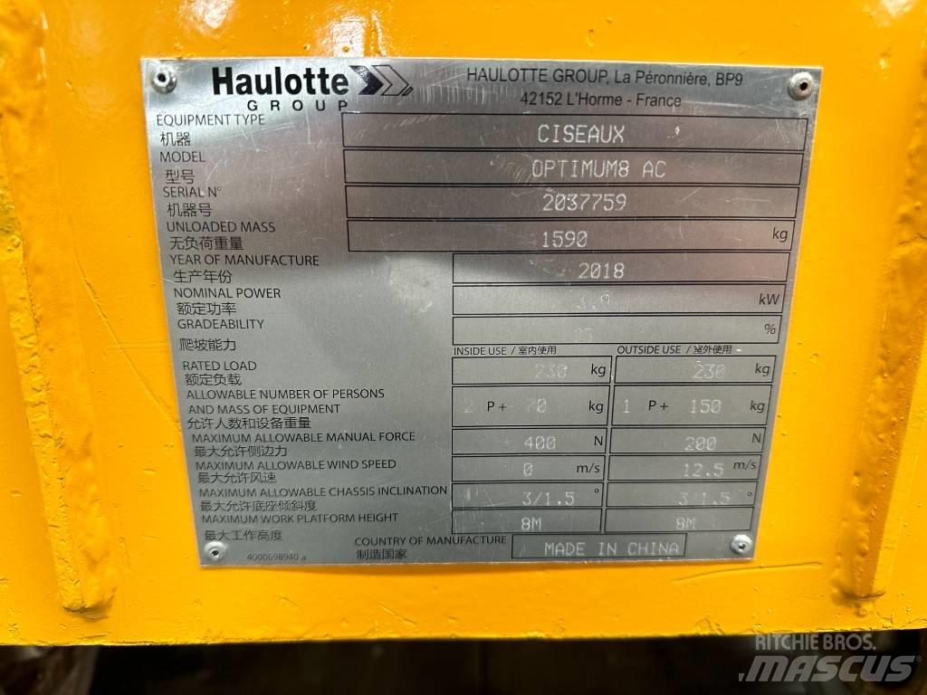 Haulotte OPTIMUM 8 Nacelle ciseaux