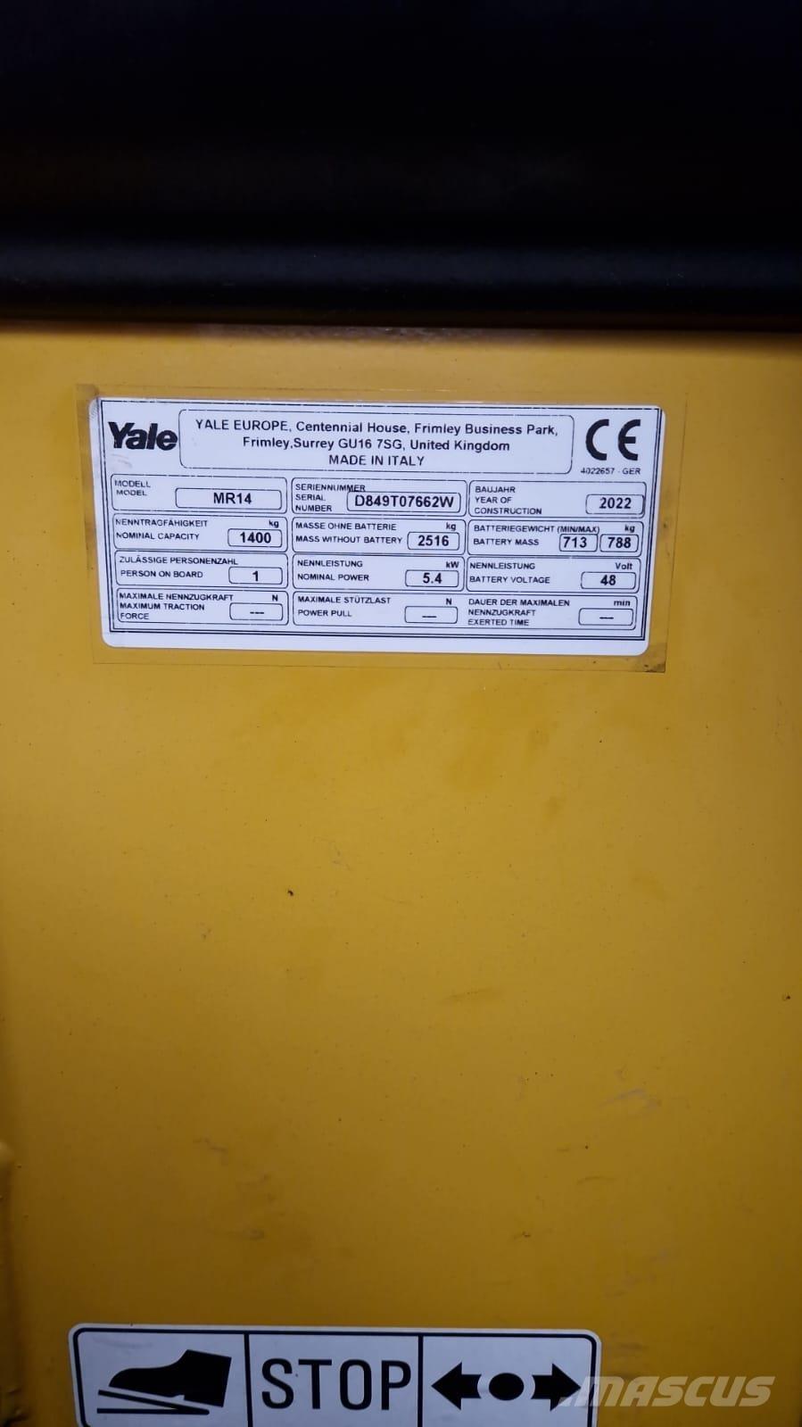 Yale MR14 Chariot à mât rétractable