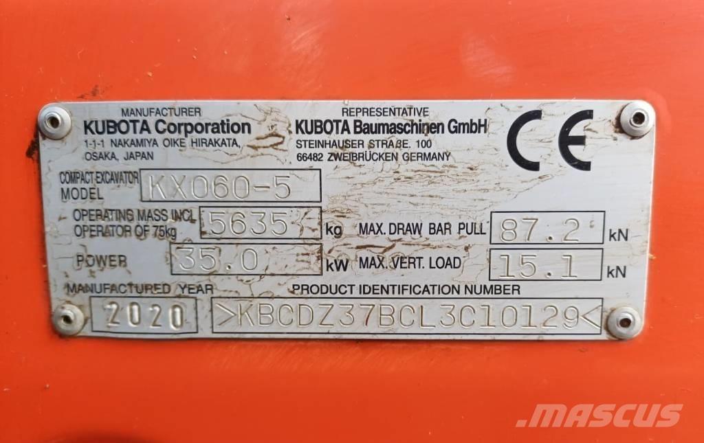 Kubota KX 060-5 Mini pelle < 7t