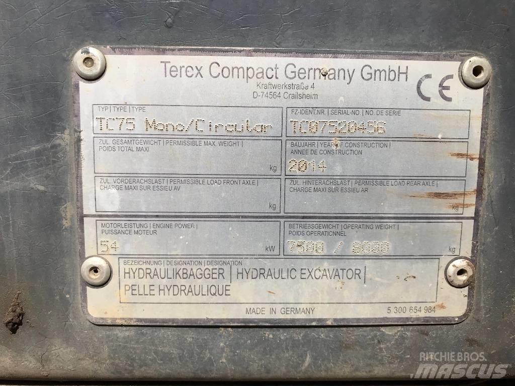 Terex TC 75 Mini pelle 7t-12t