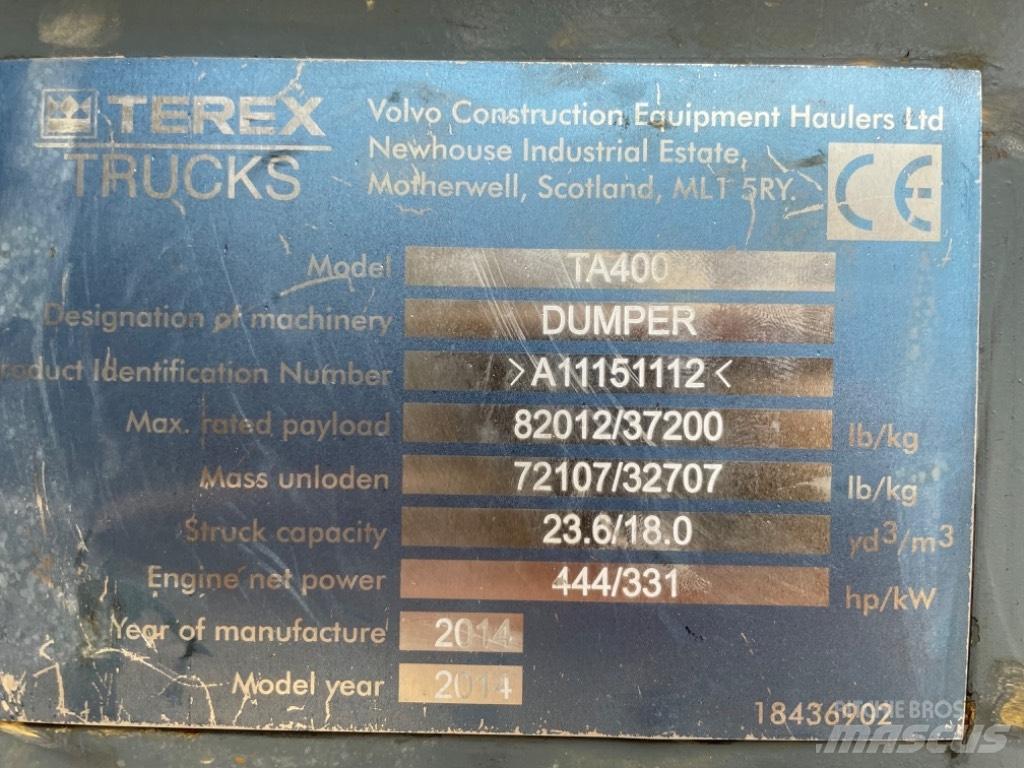 Terex TA 400 Tombereau articulé