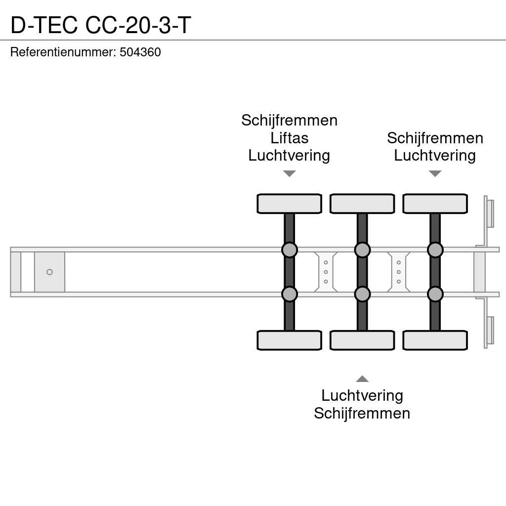 D-tec CC-20-3-T Semi remorque porte container