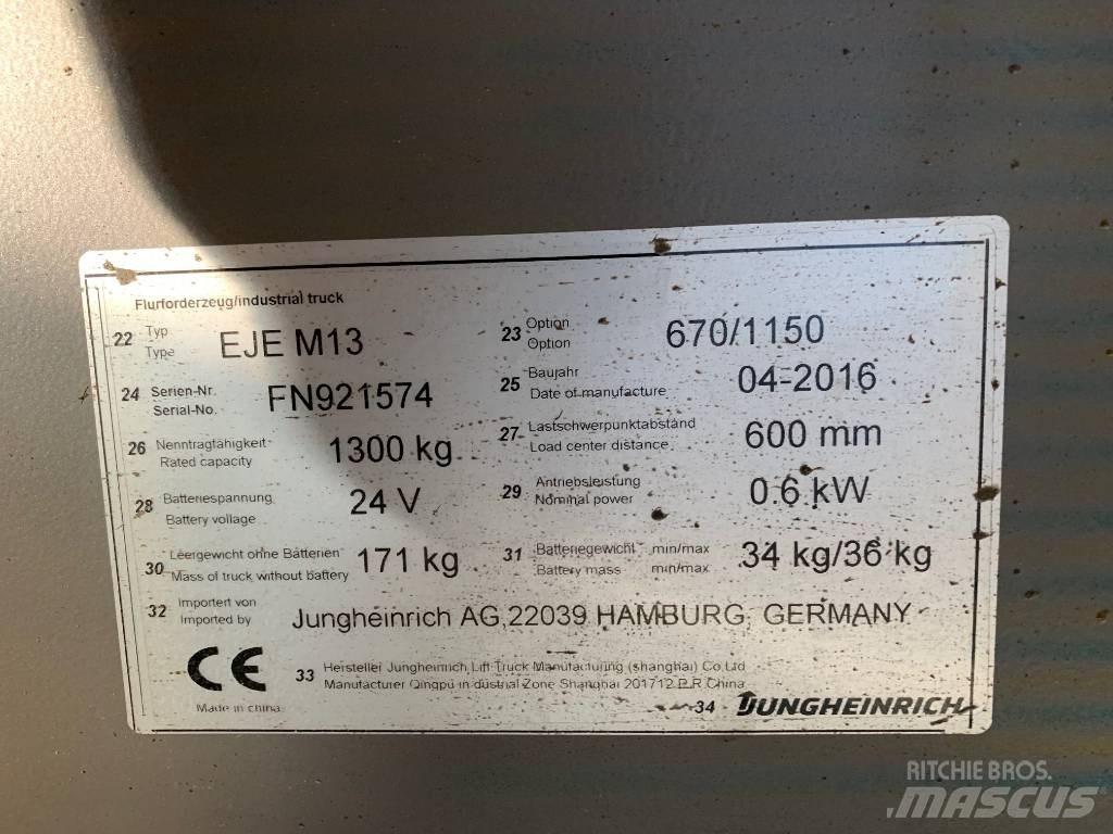 Jungheinrich EJE M13 Transpalette accompagnant