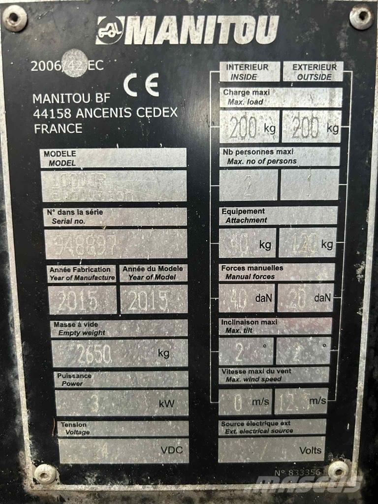 Manitou 100 VJR Mât vertical