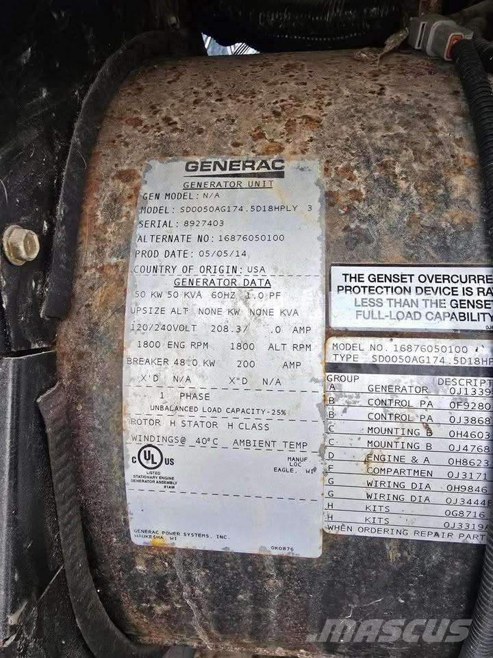 Generac 50 KW Générateurs diesel