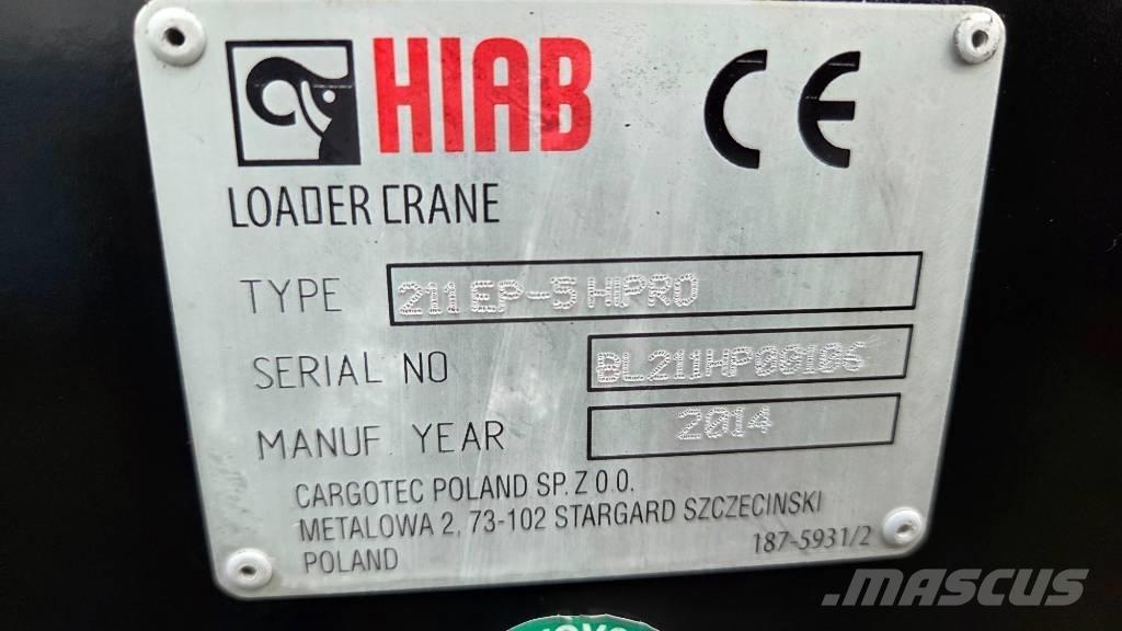 Hiab 211 EP-5 Hipro Grue auxiliaire