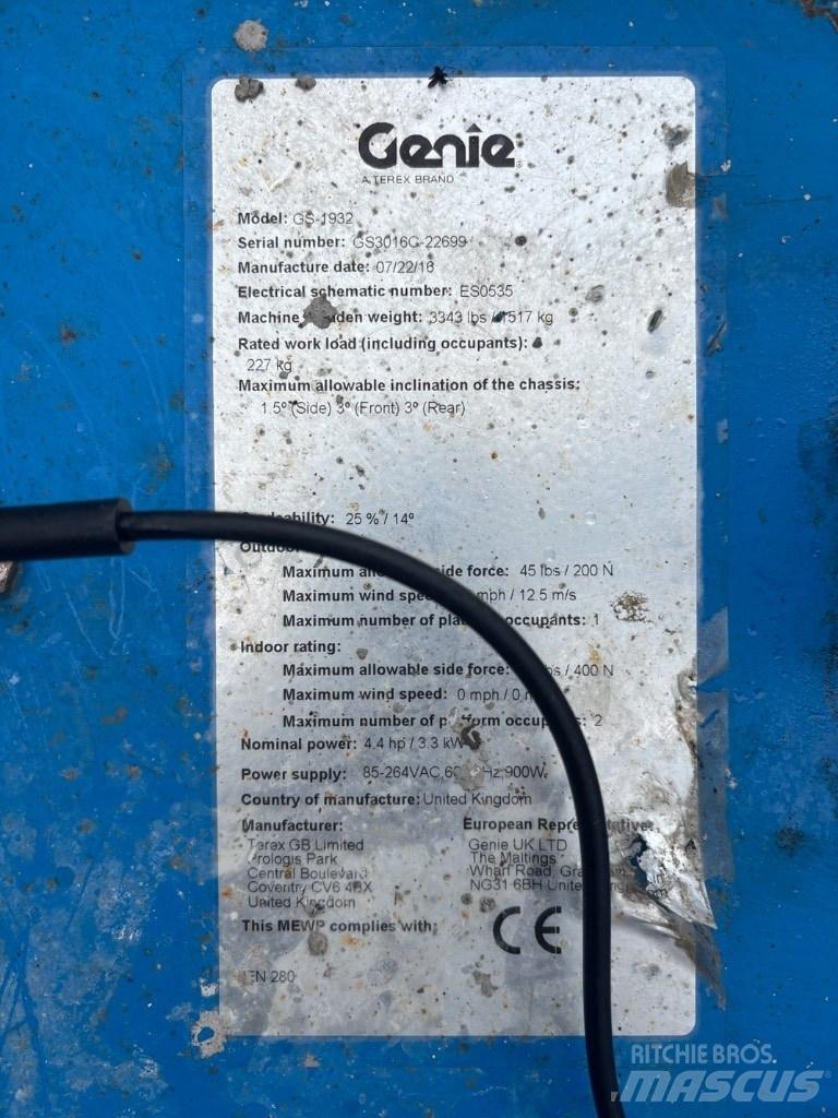 Genie GS 1932 Nacelle ciseaux