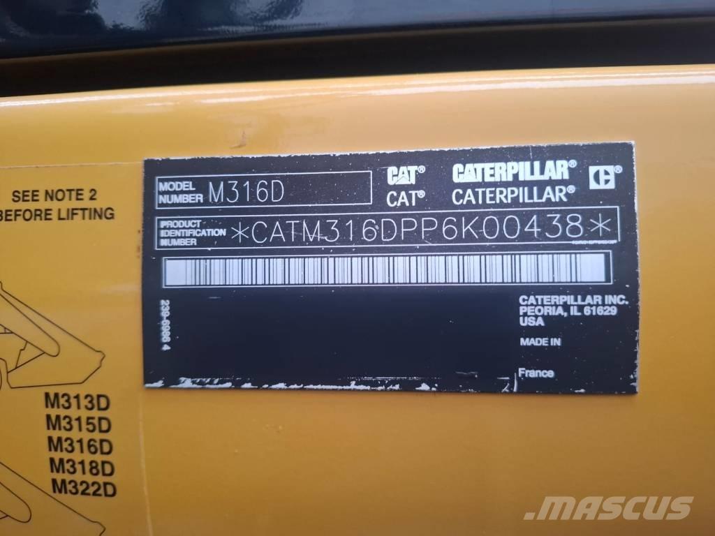 CAT M 316 D Pelle sur pneus