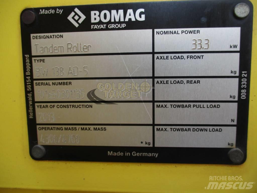 Bomag BW 138 AD-5 Rouleaux tandem
