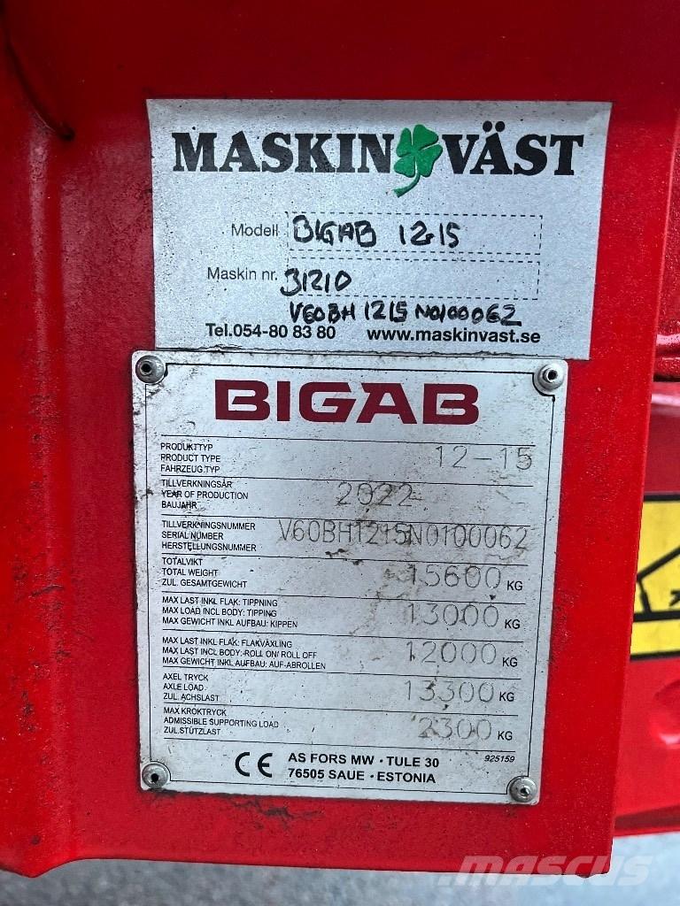 Bigab 12-15 Remorque multi-usage