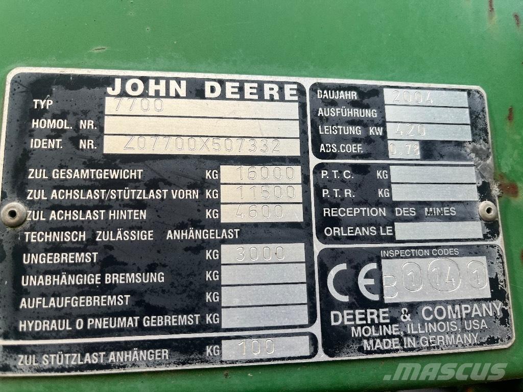John Deere 7700 Ensileuse automotrice