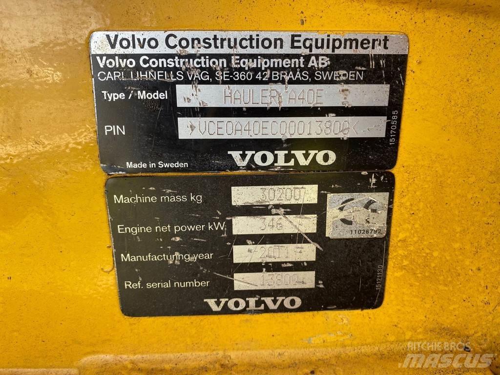 Volvo A40E Tombereau articulé