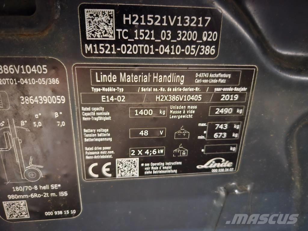 Linde E14 Chariots élévateurs électriques
