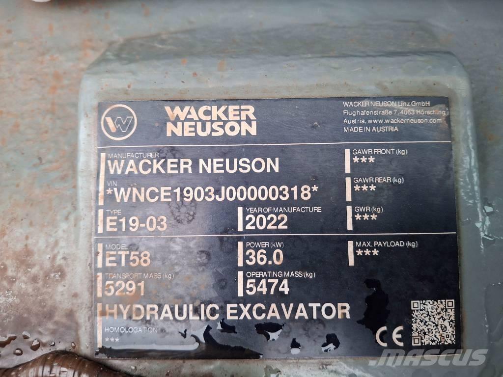 Wacker Neuson ET58 Pelle sur chenilles