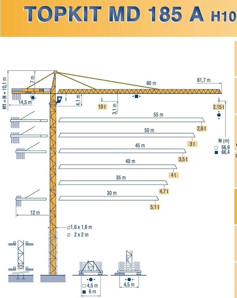 Potain MD 185 A H10 Grue à tour
