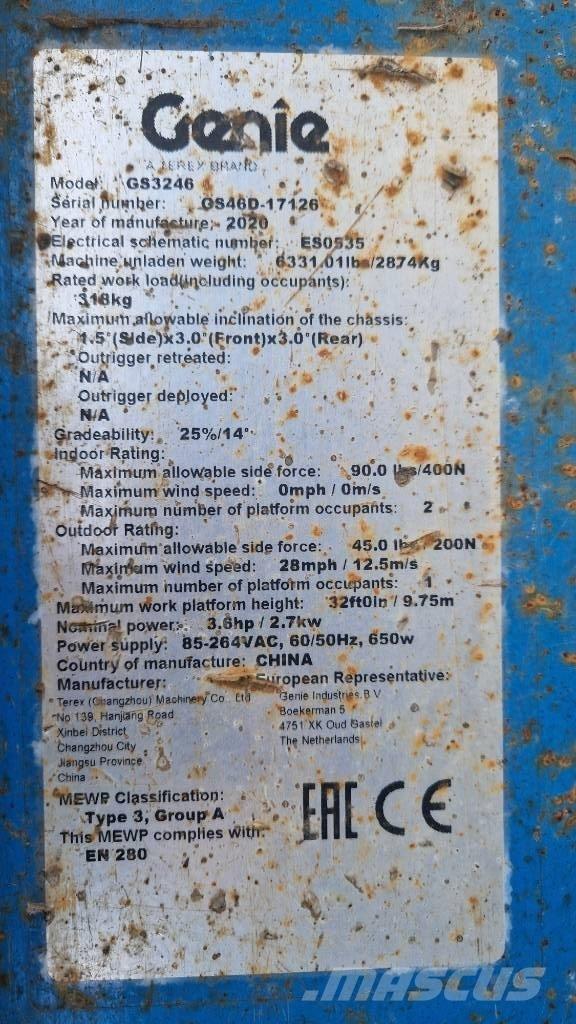 Genie GS 3246 Nacelle ciseaux