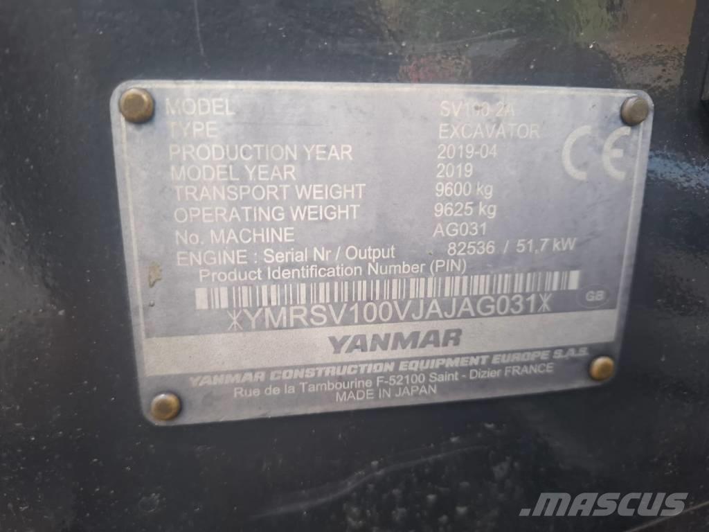 Yanmar SV 100-2A Mini pelle 7t-12t