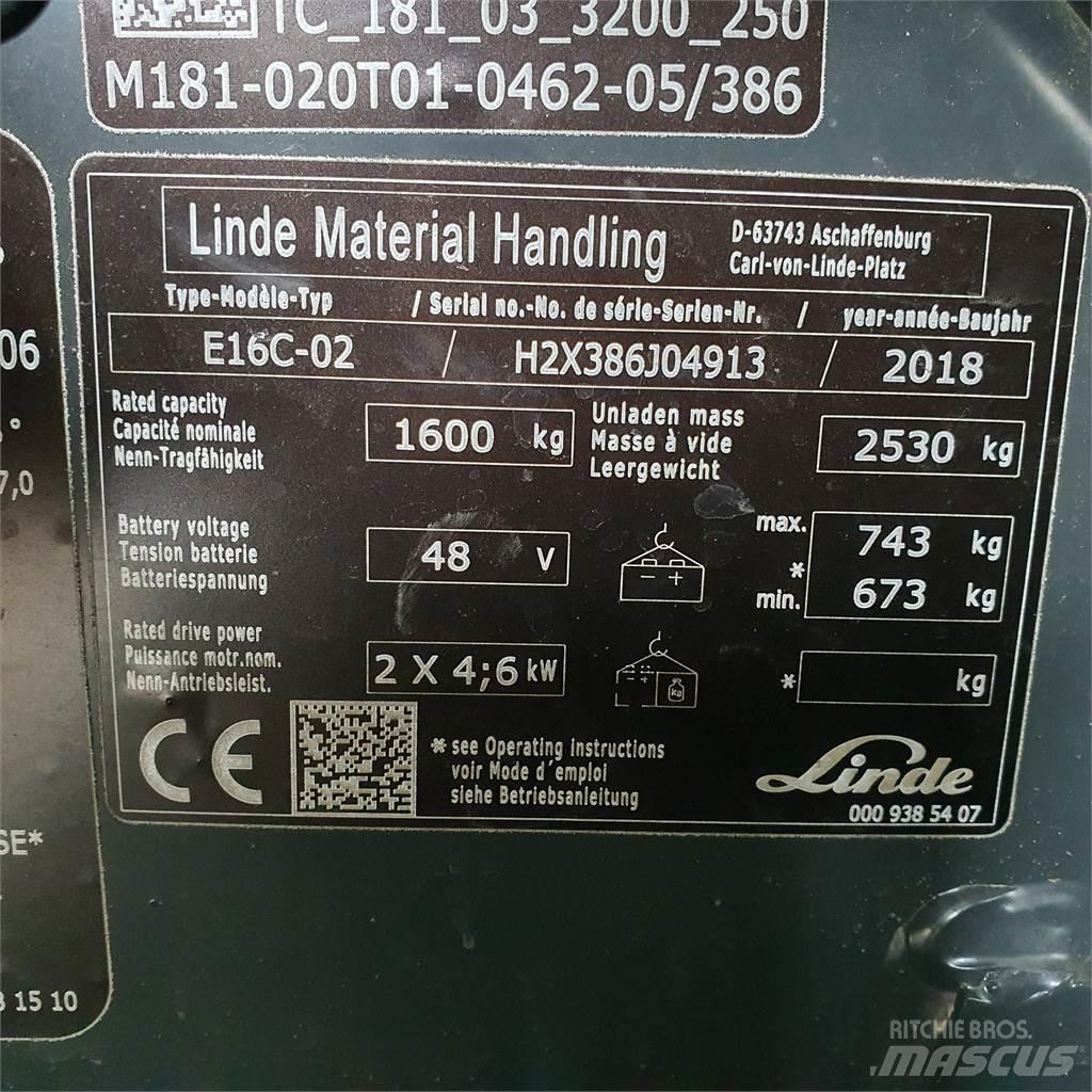 Linde E16C Chariots élévateurs électriques