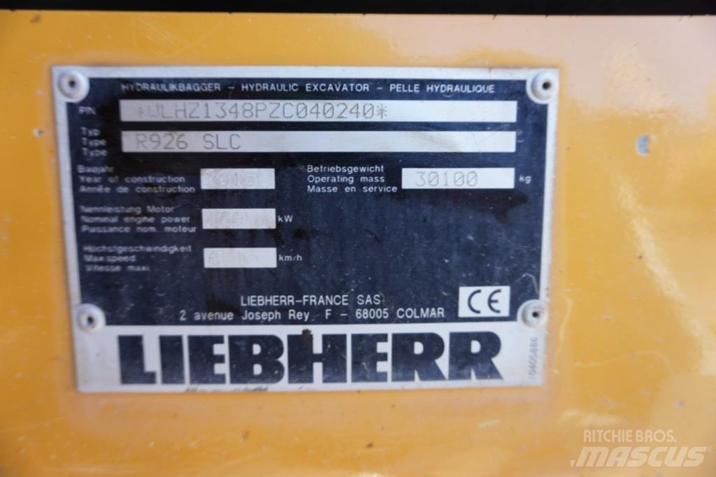 Liebherr R 926 SLC Pelle sur chenilles
