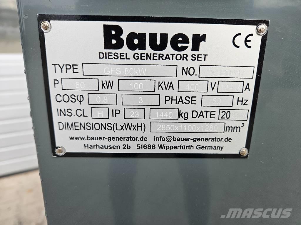 Bauer GFS-80Kw Générateurs diesel