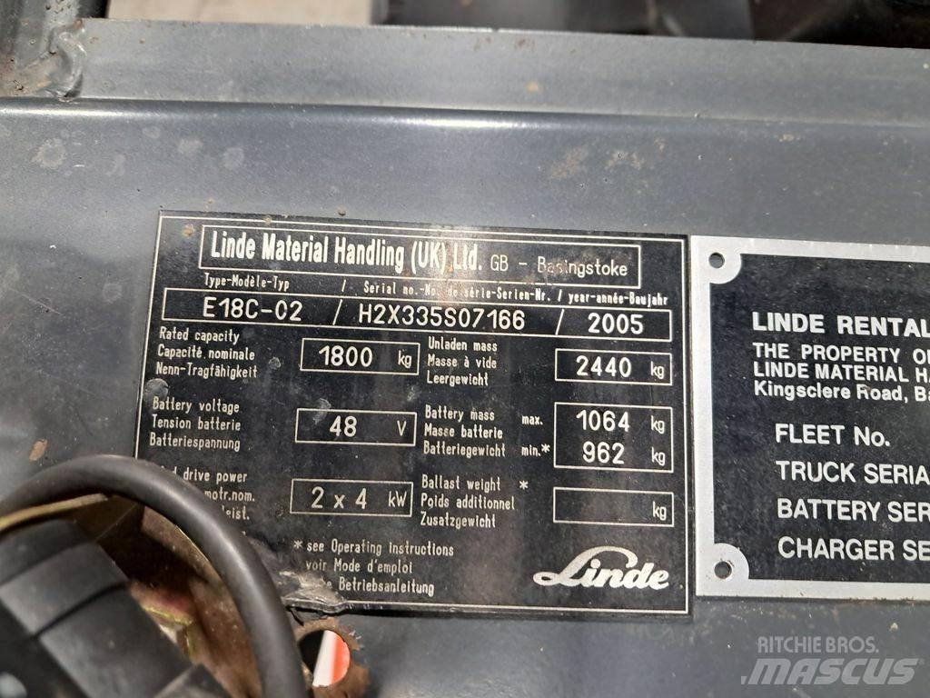 Linde E18C-02 Chariots élévateurs électriques