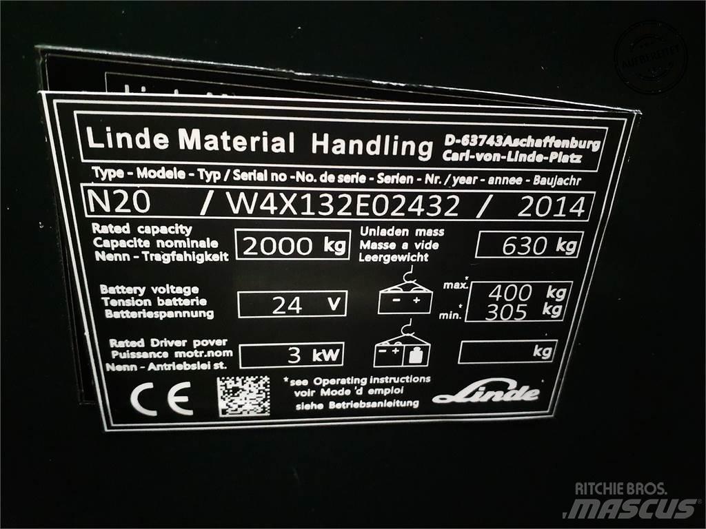 Linde N20-lang Préparateur de commande au sol