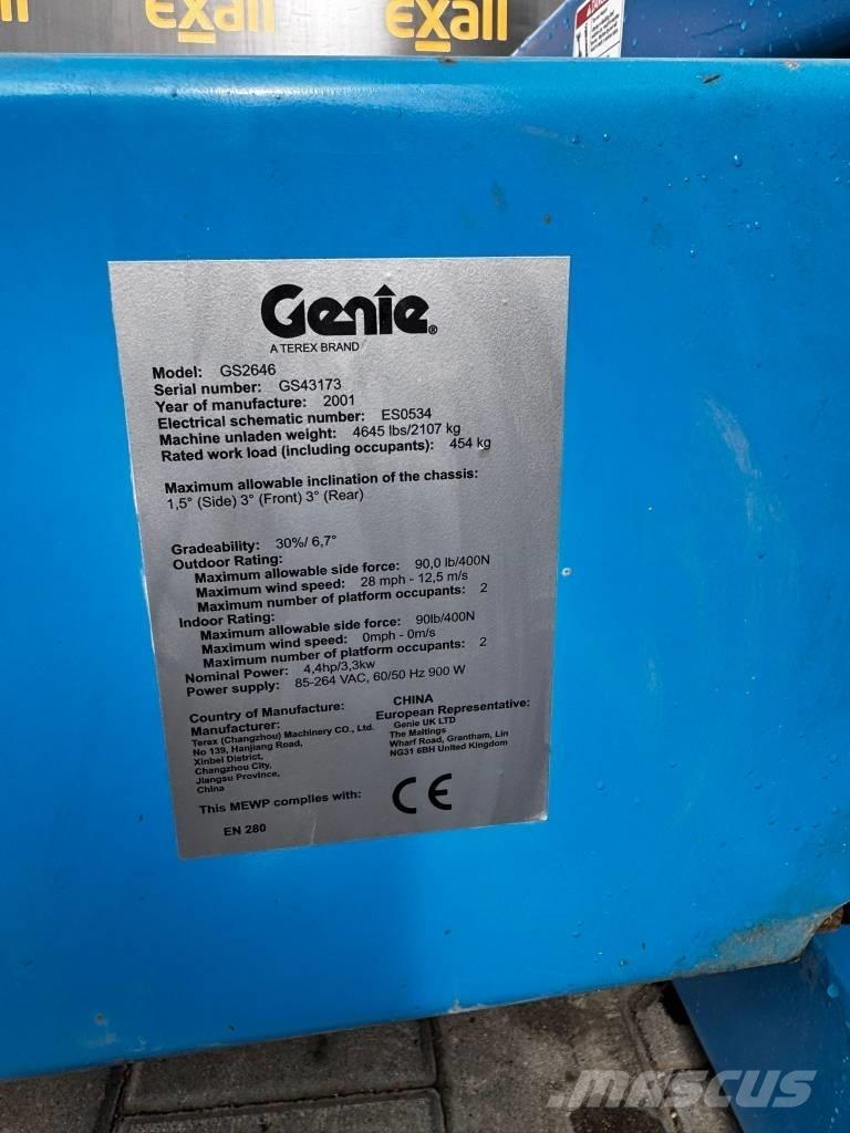 Genie GS 2646 Nacelle ciseaux