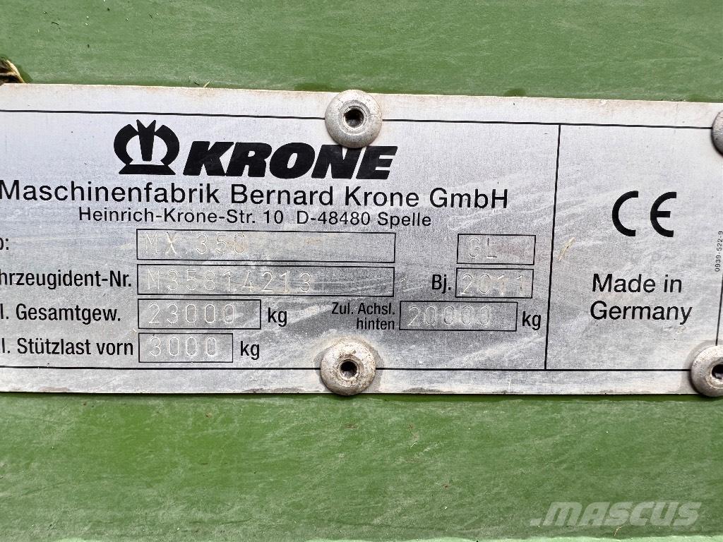 Krone MX 350 GL Remorque autochargeuse