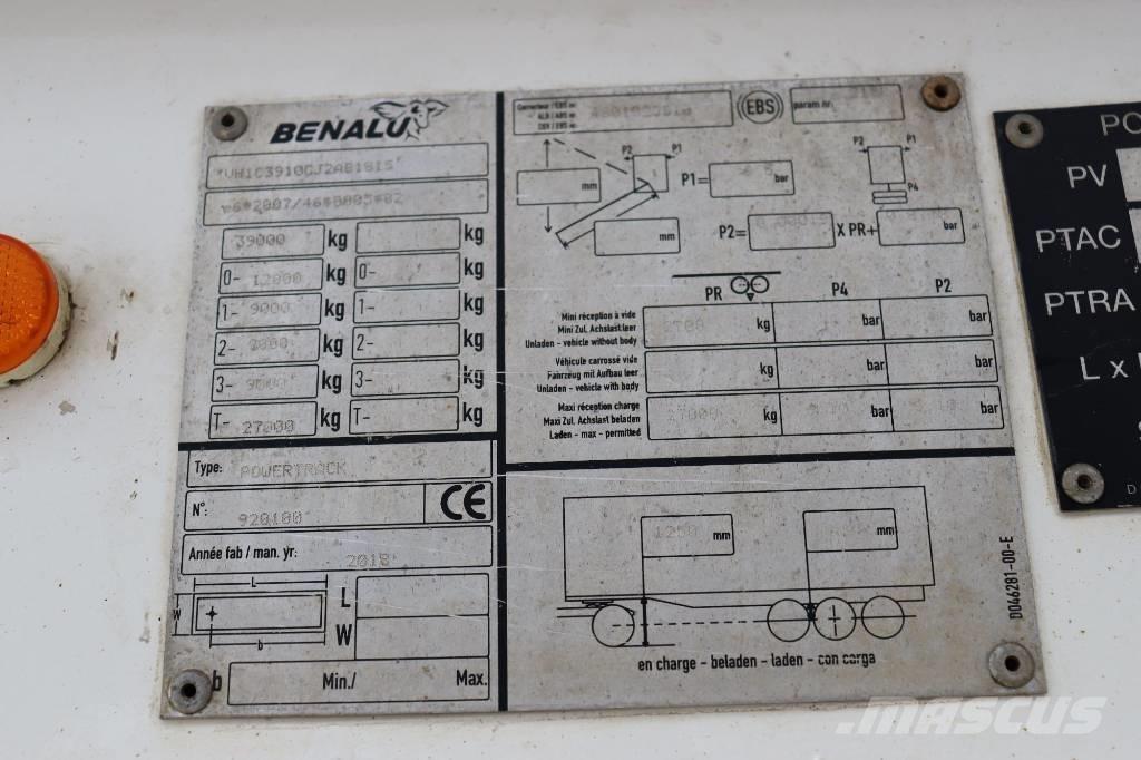 Benalu powertrack Remorque benne