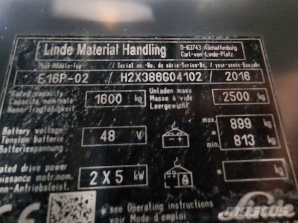 Linde E16P-02 Chariots élévateurs électriques