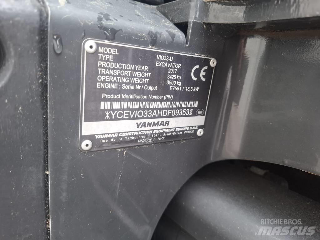 Yanmar Vio 33 U Mini pelle < 7t