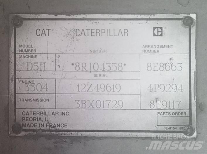 CAT D 5 H Bouteurs sur chenilles