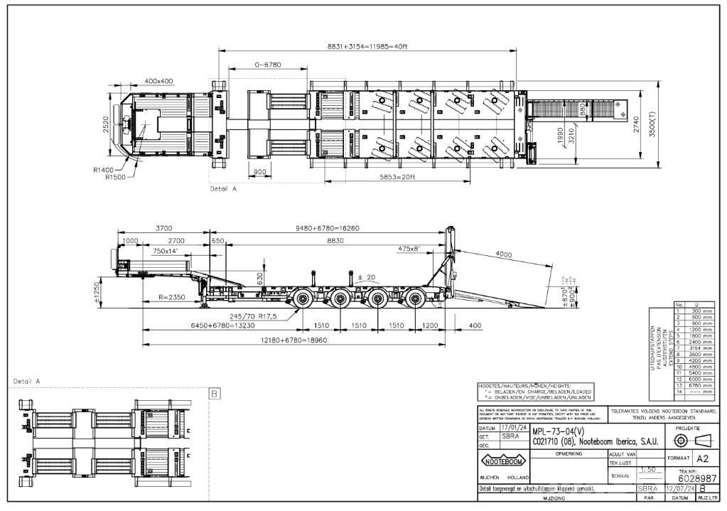 Nooteboom MPL-73-04V Semi remorque surbaissée