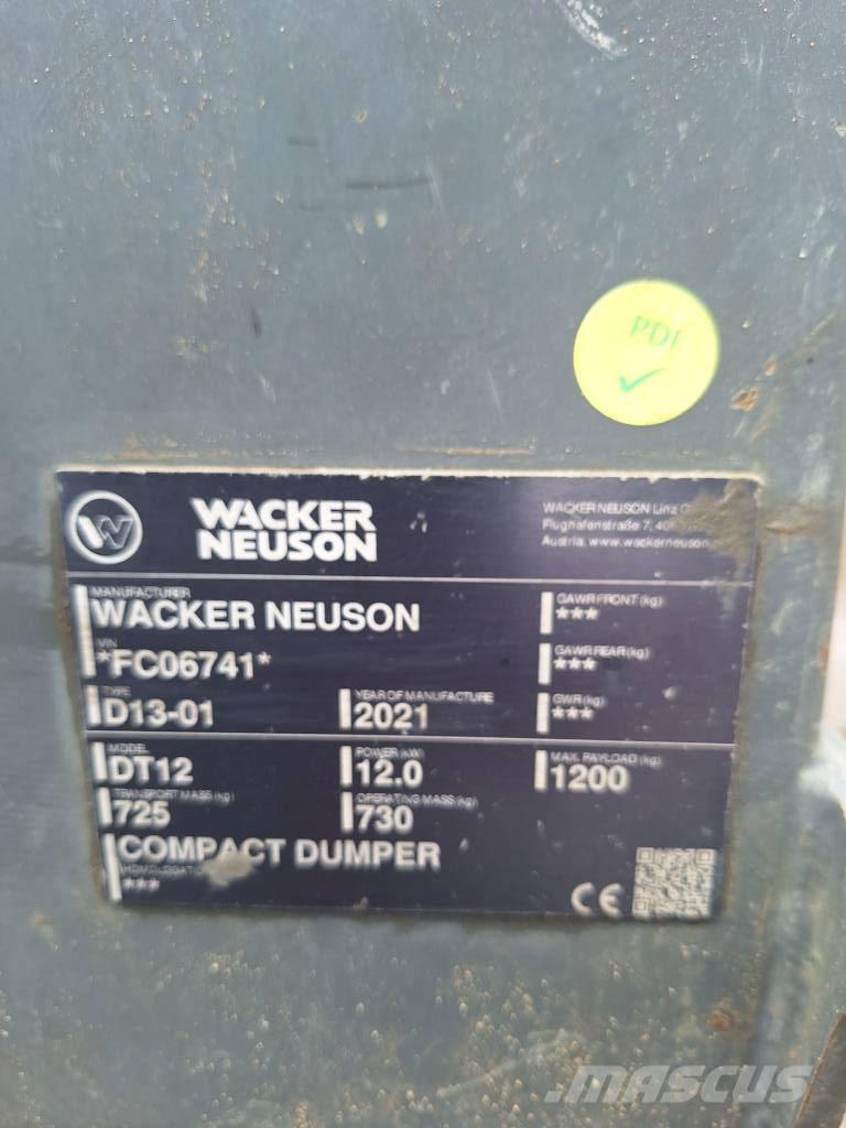 Wacker Neuson DT 12 Tombereau sur chenilles