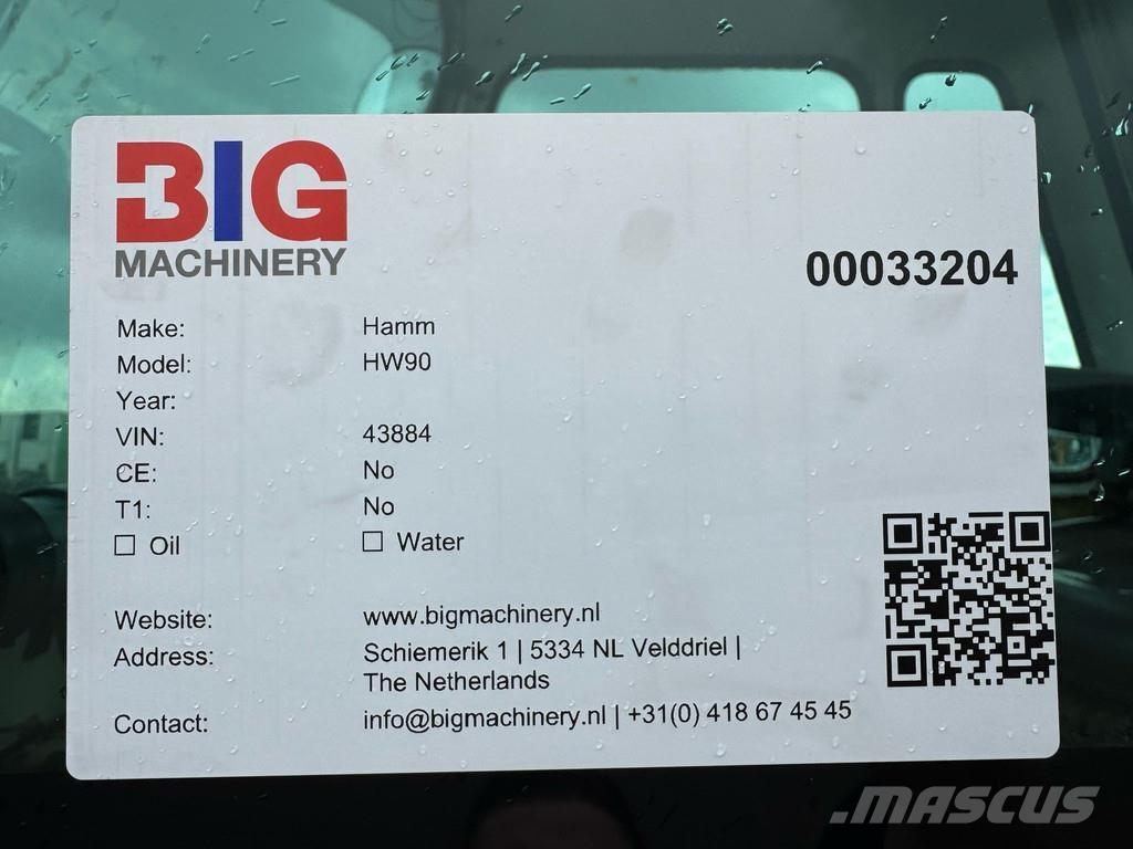 Hamm HW90 / 8 Rouleaux tandem