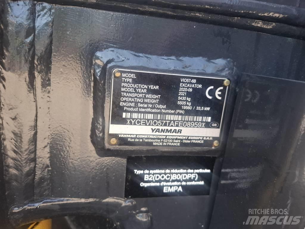 Yanmar vio 57-6B Mini pelle 7t-12t