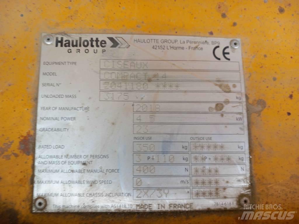 Haulotte Compact 14 Nacelle ciseaux