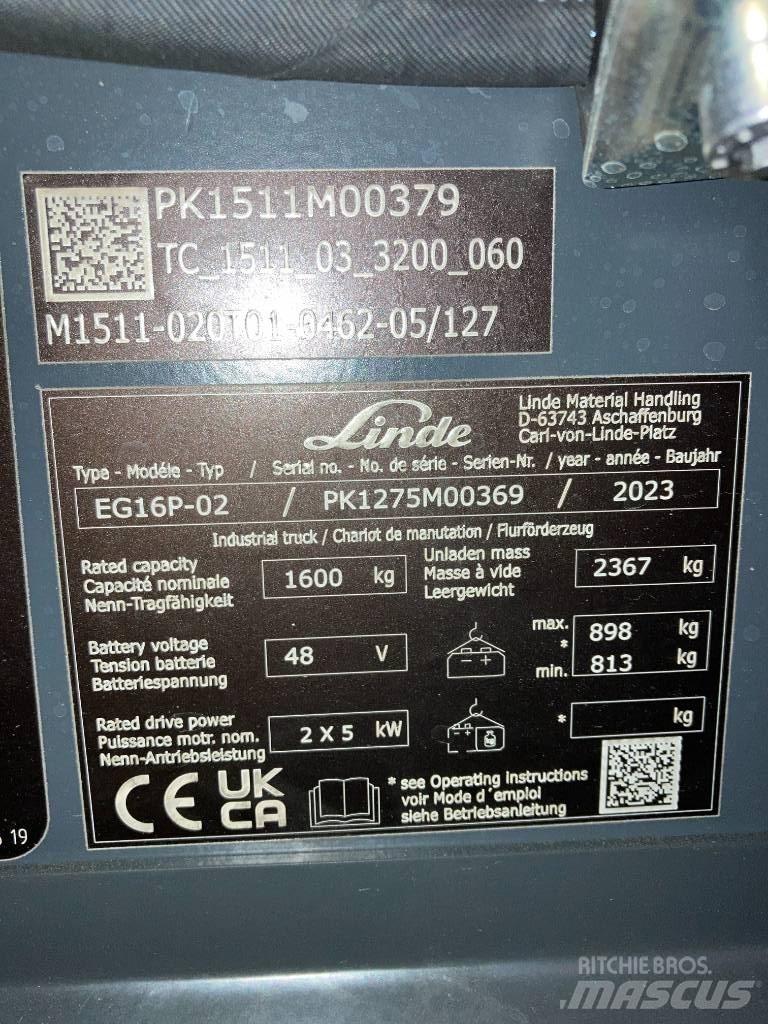 Linde EG16P/1275-02 Chariots élévateurs électriques