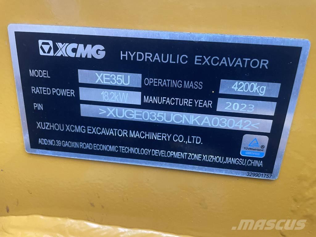 XCMG XE 35 U Mini pelle < 7t