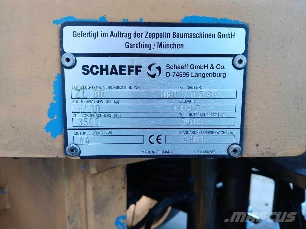 Schaeff ZL 80 Chargeuse sur pneus