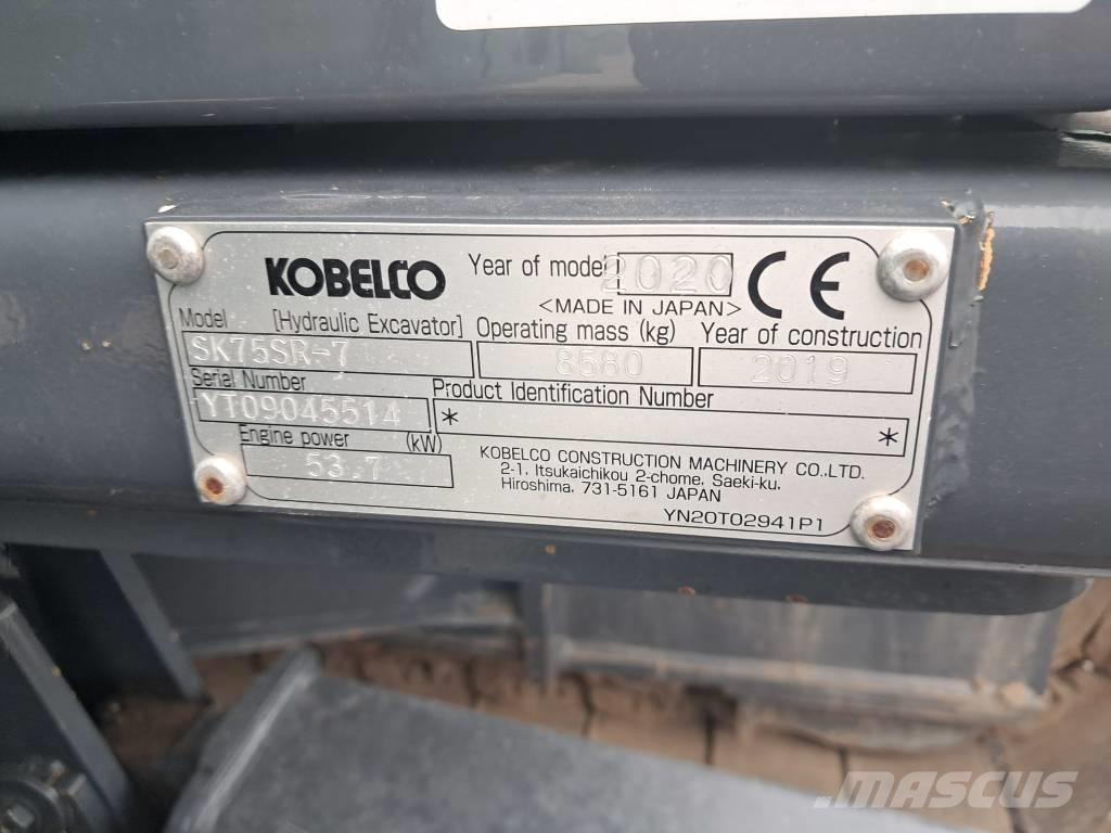 Kobelco SK75SR-7 Mini pelle 7t-12t
