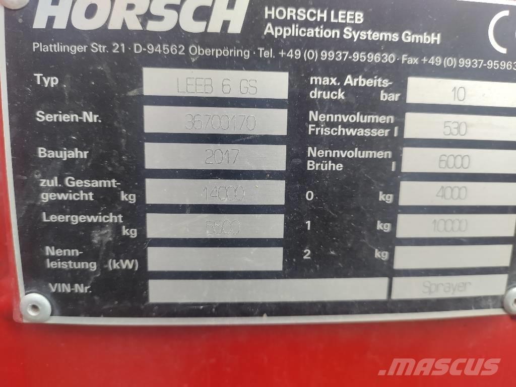Horsch Leeb 6 GS Pulvérisateurs traînés
