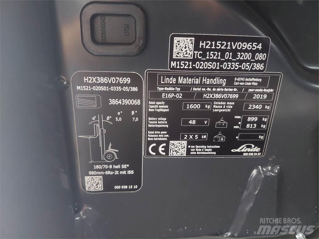Linde E16P 02 Chariots élévateurs électriques