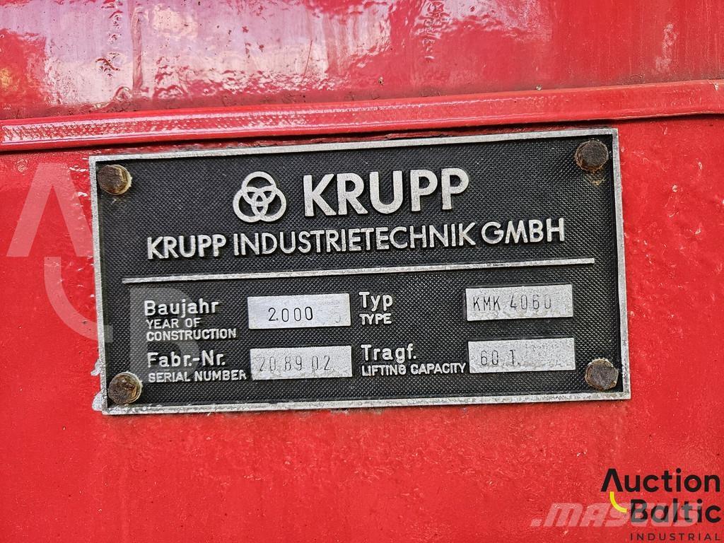 Krupp KMK 4060 Camion plateau ridelle avec grue