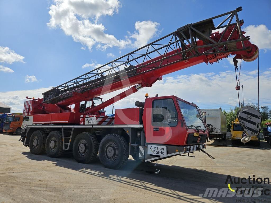 Krupp KMK 4060 Camion plateau ridelle avec grue